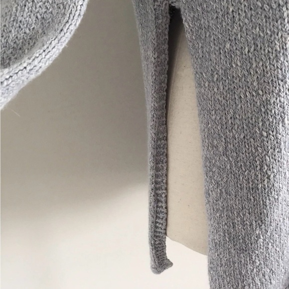 Eileen Fisher Alpaca & Organic Cotton Ballet Neck Side Slit Gray Sweater Size SP - Picture 8 of 12
